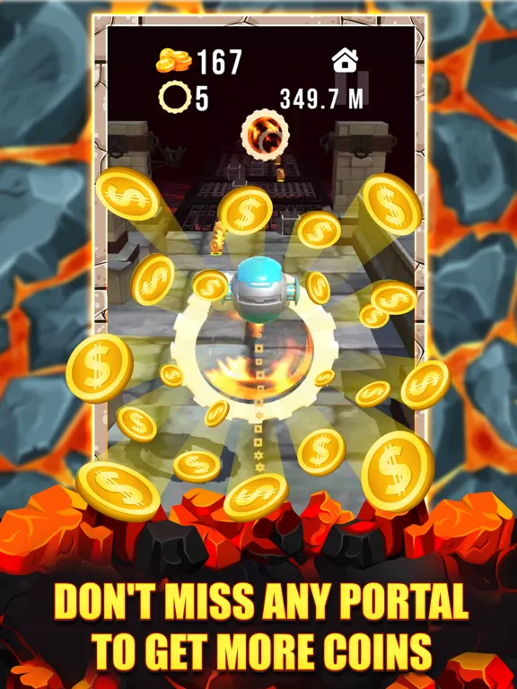 Tangkapan skrin Fireball Bouncing Master iPad 